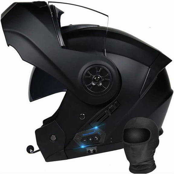 Bluetooth Modular Motorcycle Helmet DOT/ECE Approved Full Face Flip Up Anti-Fog Dual Visor Built-in Speaker Mic for Adult Men Women