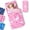 Pink magic horse, variant on Primlect Nap Mat, 55" x 22", Portable Sleeping Bag with Removable Pillow, Easy to Roll & Store, Black