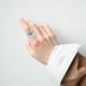 thumbnail image 5 of Anillo abierto ajustable con forma de corazón roto, cadena para el dedo, anillo para mujer, joyería, 5 of 7