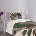 thumbnail image 3 of Ambesonne Monstera Quilted Bedspread Set 2 Pcs, Tropical Abstract Boho Art, Twin Size, Sage Green Fawn Evergreen, 3 of 5