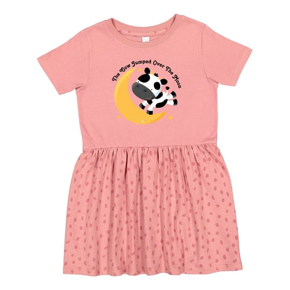 Inktastic Cow Jumped over the Moon Girls Toddler Dress