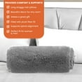 thumbnail image 4 of Cheer Collection Shaggy Long Hair Bolster Pillow, Silver Gray, 4 of 5