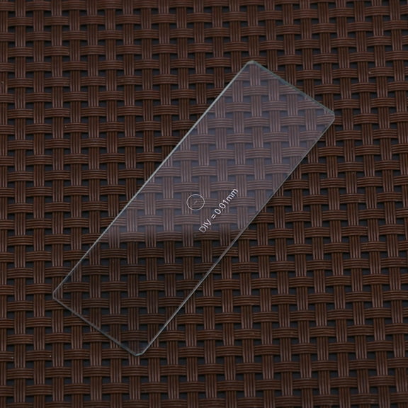 FELTECHELECTR 1Pcs Optical Glass Stage Micrometer for Microscope Accessories Calibration Ruler Measurement Laboratory Use