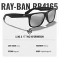 thumbnail image 4 of Ray-Ban RB4165 JUSTIN COLOR MIX Square Shaped Non-Polarized Sunglasses for Men - Includes Official RAYBAN Eyewear Kit - Ideal Formal & Casual Wear Sunglasses - Grey Mirror Silver Lens, 4 of 7