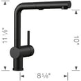 thumbnail image 5 of Blanco 526366 Linus 1.5 GPM Single Hole Pull Out Kitchen Faucet - Satin Dark Steel, 5 of 7