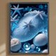 thumbnail image 1 of Pintura de diamante 5D DIY taladro redondo completo Kit de concha costera decoración 30x40cm azul, 1 of 9