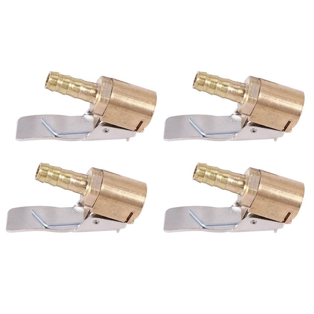 4Pc 6 Mm Auto Bomba de Aire Chuck Clip Coche Camión Neumático Neumático Inflador Conector de Válvula Coche Latón Abierto Stem Tire