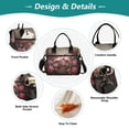 thumbnail image 3 of Flamingoes Flowers Leaves Floral Cooler Bag Lunch Bag Soft Cooler Cooling Tote Insulated Lunch Box for Adult Men Women, 3 of 6
