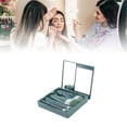 thumbnail image 6 of YAHHU 5Pcs Makeup Brush Set Green Portable Travel Cosmetic Brushes with Built-in Mirror, Soft Synthetic Bristles Professional Makeup Tools for Face and Eyes, Compact Kit (4.72 inches / 12 cm), 6 of 9