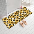 thumbnail image 2 of Black White Checker Sunflower Pattern Bathroom Rugs Mat,Non Slip Microfiber Bathroom Rug,Rubber Backing,Soft Bathroom Mats for Bathroom Floor,Tub and Shower,60x24in(150x60cm), 2 of 5