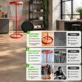 Red Portable Disc Golf Practice Target with 24-Chain Design, Metal Base ...