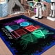 thumbnail image 3 of Games Area Rugs, Gamer Rug for Boy Cool Player Room Decor, Gaming Carpets for Boys Teens, Child Play Soft Floor Mat for Dining Living Room Sofa, Video Game Decor Decorate Doormats Black, 3 of 5