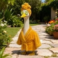 thumbnail image 5 of Porch Goose Bathrobe Set With Headband & Eye Mask Decorative Porch Goose Outfit For Homeowners Courtyard Garden Decor(Yellow-13In), 5 of 8