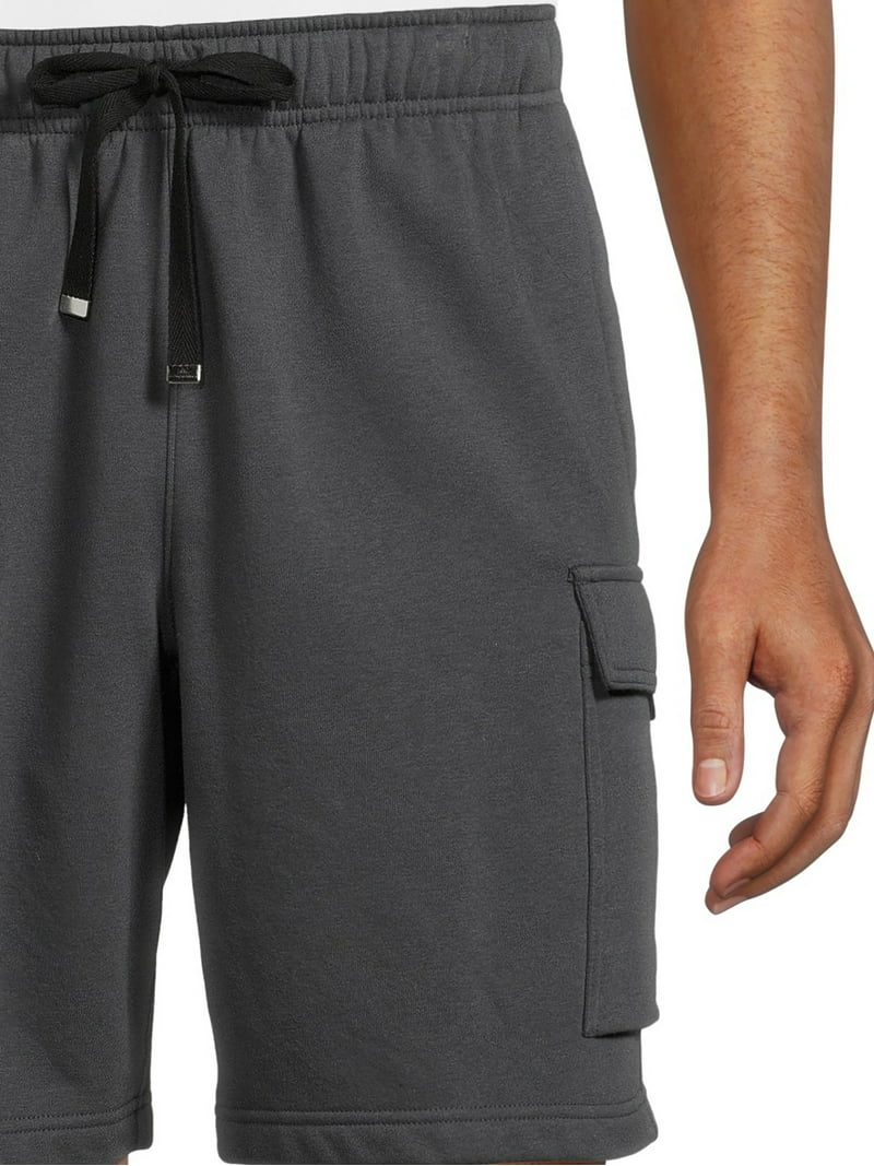 Athletic Works Men's Fleece Cargo Shorts with Pockets, Sizes S-3XL