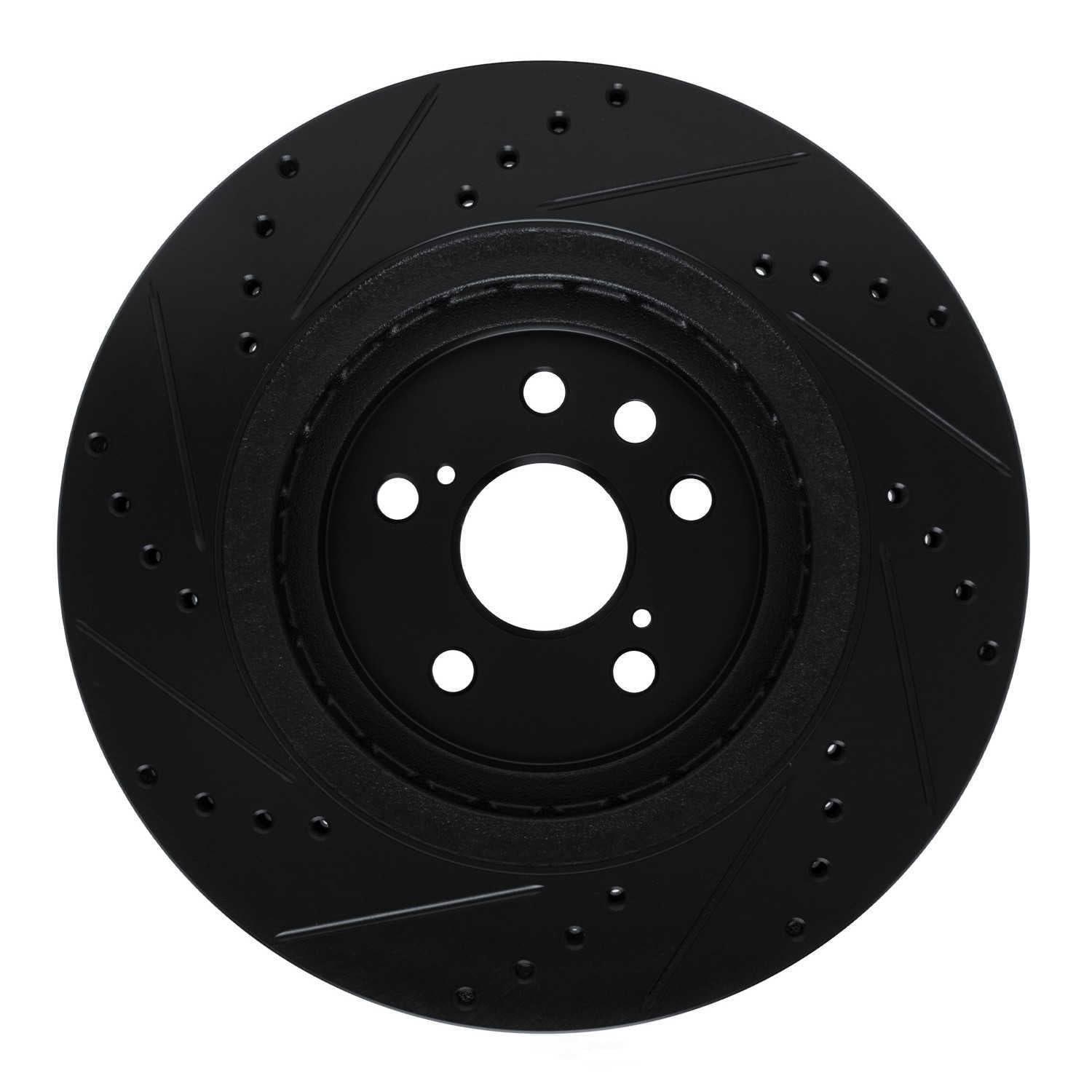 Dynamic Friction Company 633-75066R DFC Brake Rotor - Drilled And Slotted - Black