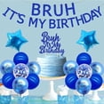 thumbnail image 7 of Bruh It's My 9th Birthday Decorations Blue Glitter Bruh It's My Birthday Banner Cake Topper Star Bruh I'm 9 Foil Balloon Banner for Funny Bday Party Supplies, 7 of 7