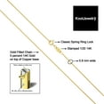 thumbnail image 3 of KoolJewelry 14k Yellow Gold Filled Round Wheat Chain Pendant Necklace (0.8 mm, 14 inch), 3 of 7