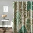 thumbnail image 2 of Orinice Tropical Summer Linen Shower Curtain Sage Green Palm Tree and Banana Leaves Fabric Shower Curtain Set with Hooks, Nature Plant Shower Curtains for Bathroom,  60x72, 2 of 7