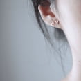 thumbnail image 1 of Pendientes con 26 letras en plata de ley bañados en oro de 14 quilates, bonitos pendientes con nombre en miniatura y letras en inglés, 1 of 1