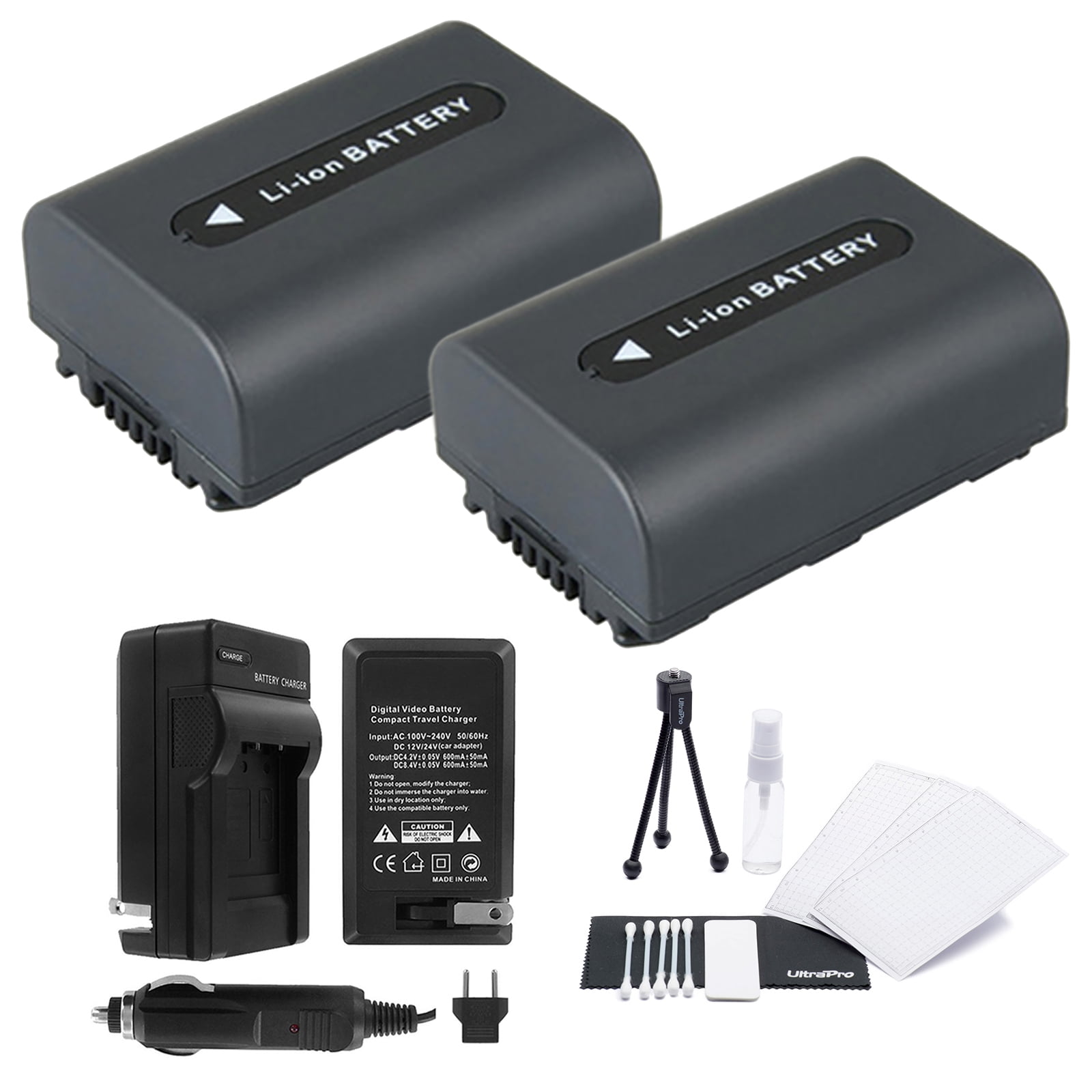 2-Pack NP-FH40 High-Capacity Replacement Batteries with Rapid Travel ...