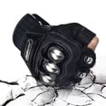 thumbnail image 1 of Guantes de Motocicleta de Medio Dedo para Hombre, Guantes de Seguridad para Deportes de Motor de Motocicleta para Exteriores de Acero Negro, 1 of 9