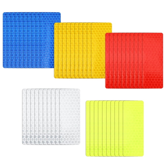50Pcs Reflective Stickers, High Visibility Safety Reflective Tape for Car Waterproof Safety Warning Tape for Motorcycle Helmet 3.15 x 1.18"