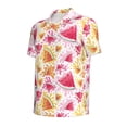 thumbnail image 2 of Balery Watermelon Printed Men’s Short Sleeve Polo Shirt, Midweight Men's Shirt,Golf Polo shirts -X-Large, 2 of 9