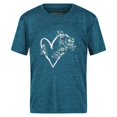 thumbnail image 1 of Regatta - Camiseta Findley Keep Going Corazón de Jaspeada para Niños/Niñas (Gulfstream), 1 of 4