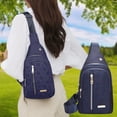 thumbnail image 1 of Mochila Bandolera Unisex, Estilo Casual, con Orificio para Auriculares. Ideal para Senderismo, Camping y Viajes Al Aire Libre., 1 of 6