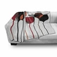 thumbnail image 3 of Wine Soft Flannel Fleece Throw Blanket, Abstract Drink Glasses Silhouettes Dots Alcohol Theme Modern, Cozy Plush for Indoor and Outdoor Use, 50" x 60", Red Grey Black, by Ambesonne, 3 of 6