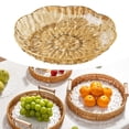 thumbnail image 6 of Transparent Food Serving Platter Cake Display Dessert Tray Gold Rim Durable Plastic for Family Home Celebration, 6 of 9