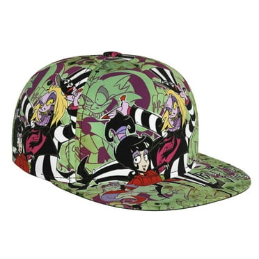 Beetlejuice Brim Bill Baseball Cap Adjustable Snapback Hat Hip Hop Caps for Men Women