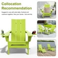 thumbnail image 4 of JUSTLET Outdoor Patio Chair, HDPE Folding Adirondack Chair Set of 2, Apple Green, 4 of 9