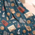 thumbnail image 4 of Blue Basketball Related Items Pattern Blanket,Comfortable Soft Lamb Wool Throw Blanket,All Season,Warm Lightweight Blankets for Sofa Bed Couch Living Room Chair,50"x60", 4 of 4