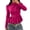 Hot Pink, variant on Womens Peplum Blazer Stand Collar Long Sleeve Gold Button Tailored Suit Jacket Puff Shoulder Fitted Work Office Business Dressy Elegant Cropped Blazer Top Pink M