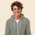 thumbnail image 4 of Dalix Pizza Embroidered Zip Hoodie Fleece Long Sleeve Pocket Warm Soft Mens in Heather Stone M Medium, 4 of 5