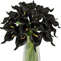 Artificial Calla Lily Flowers Wedding Bouquet Flower Decor Yellow Flower 10pcs Home Decoration Faux Calla Lilies Flower, Red Yellow