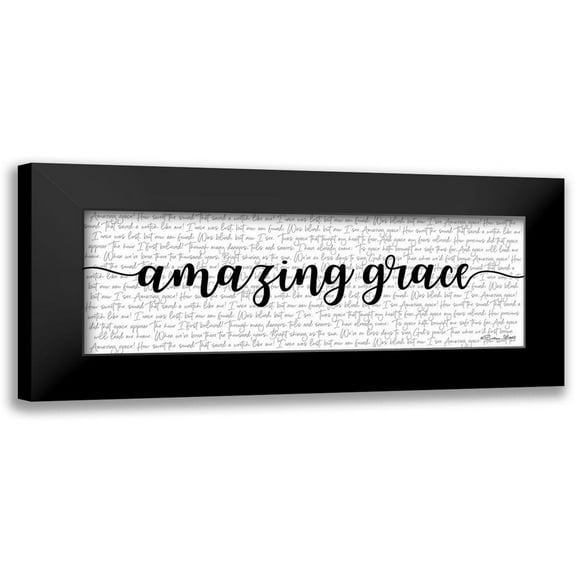 Ball, Susan 14x7 Black Modern Framed Museum Art Print Titled - Amazing Grace