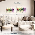 thumbnail image 4 of Elephant Stock Paris Skyline Colors Wall Art - Horizontal Canvas Wall Art - Living Room Wall Decor - City Canvas - Green And Purple Decor - 30" x 20", 4 of 8