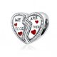 thumbnail image 1 of Estamos juntos Dije doble de plata esterlina TUNC Sencillez, 1 of 5
