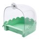 thumbnail image 2 of Baño para pájaros, bañera para pájaros, cuenco de agua, ducha para pájaros, fácil de instalar, bañera para loros, periquitos, cacatúas, pájaros pequeñ verde, 2 of 8
