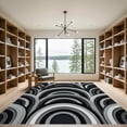 thumbnail image 2 of ODIKA 4'x6' Machine Washable Non-Slip Area Rug, Geometric Gray High Traffic Rug, Gray, 1102018, 2 of 7