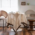 thumbnail image 1 of Mantel Rectangular YONGSHENG de Lino y Algodón con Borlas para Mesa de Comedor Beige, 1 of 5