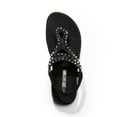 thumbnail image 2 of DREAM PAIRS Women's Comfortable Dressy Flat Sandals Rhinestone Elastic T-Strap Thong Sandals for Summer Beach, 2 of 5