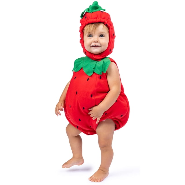Mameluco Costume Dress Up America Baby Strawberry para Halloween