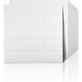 thumbnail image 3 of Paneles de pared 3D despegar y pegar, cobertura de 14.5 pies cuadrados, adhesivo de papel pintado de ladrillo sintético imprimible con espuma autoadhesiva impermeable para decoración de paredes interi, 3 of 5
