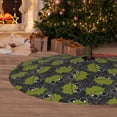 thumbnail image 5 of KLL 48" Christmas Tree Skirt Cartoon Kawaii Frogs1 Xmas Tree Skirts Mat for New Year Xmas Holiday Party Indoor Outdoor Home Decoration, 5 of 5