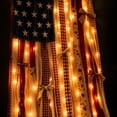 thumbnail image 3 of Memorial Day Saving!4th of July Decorations, 23.8x65.7 inch Vintage Patriotic American Flag with Light, Distressed USA Rag Flag for Independence Day, Courtyard, Porch, Wall Hanging, 3 of 7