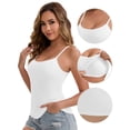 thumbnail image 3 of DARING DIVA Women's Padded Tank Top Round Neck Casual Camisole S 1 White 1 Black, 3 of 6