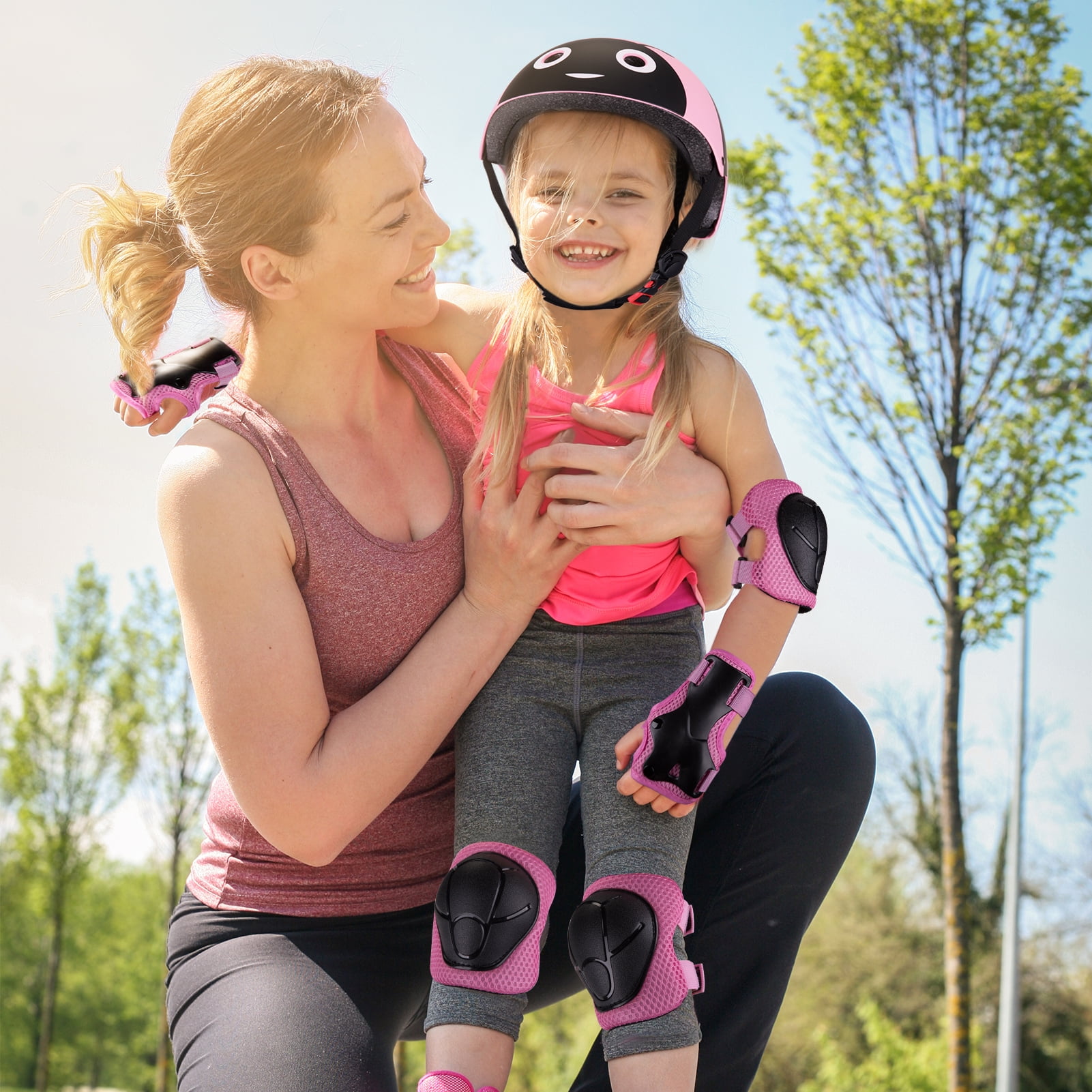 Wdmiya Kids Helmet, Toddler Bike Helmet, Baby Multi-Sport Adjustable Skateboard Helmet for Kids Boys Girls gifts Helmet for Age 2+, Pink Bee, S